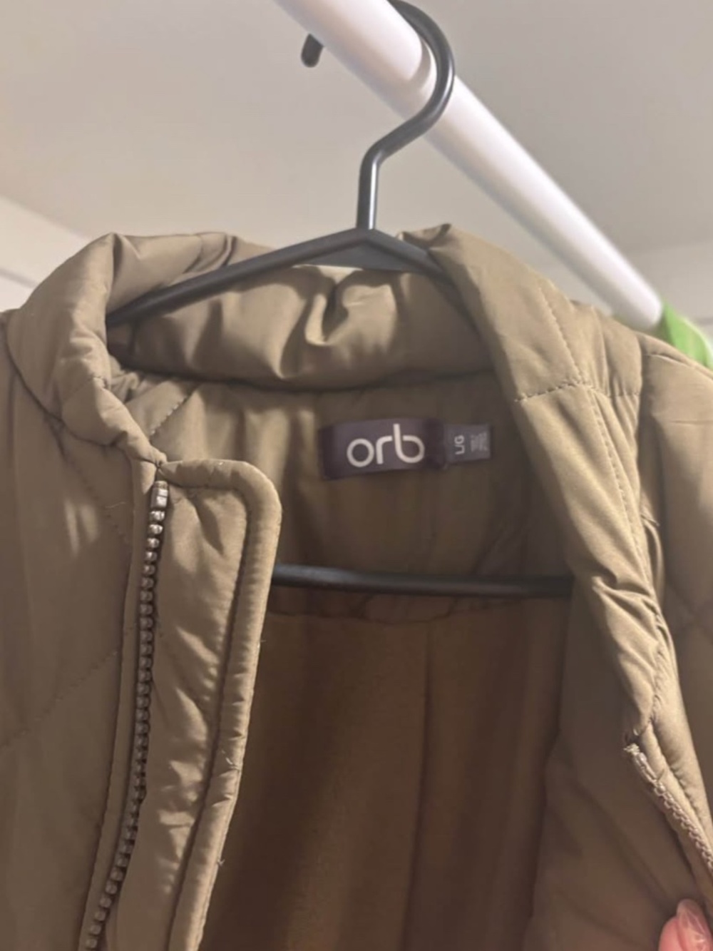 Quilted olive green women’s jacket - Picture 5 of 5